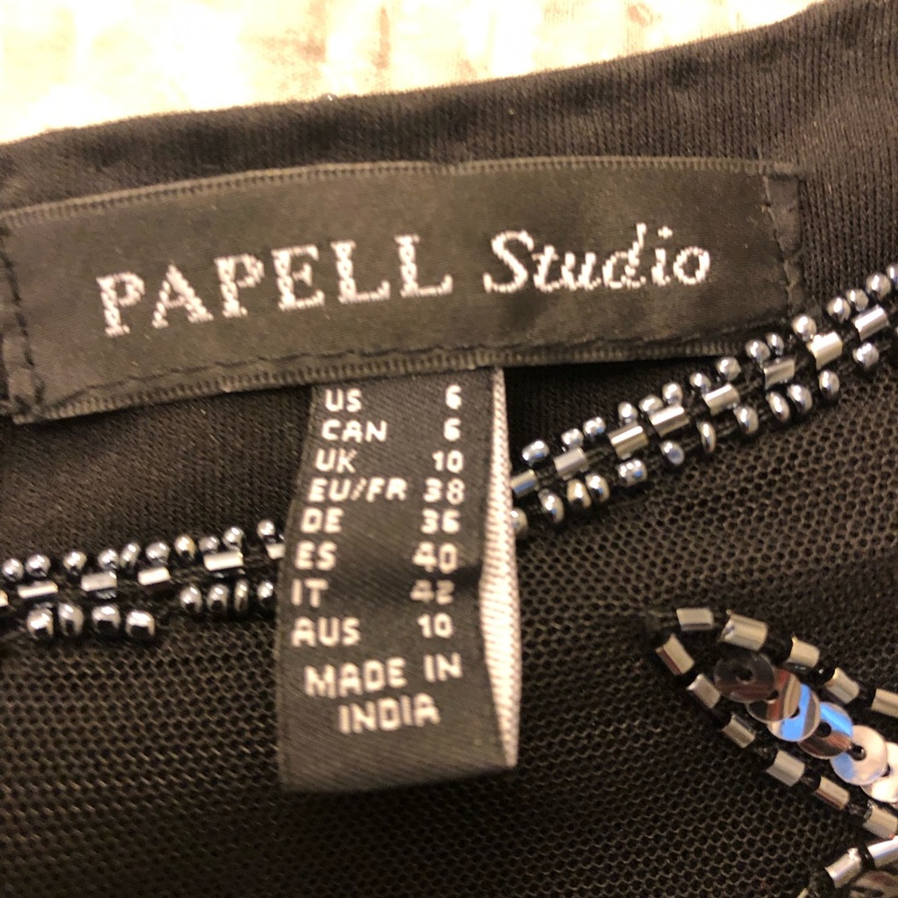 Adrianna Papell Studio Black Beaded Gown - Picture 12 of 14